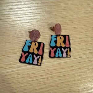 Colorful 'Fri Yay' Earrings